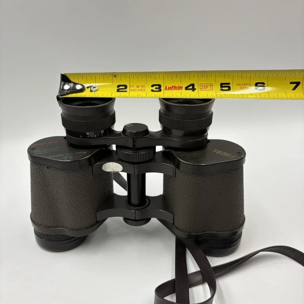 Vintage Focal Comfort-Vue 7x35 Binoculars Wide Angle Coated Optics Japan Black